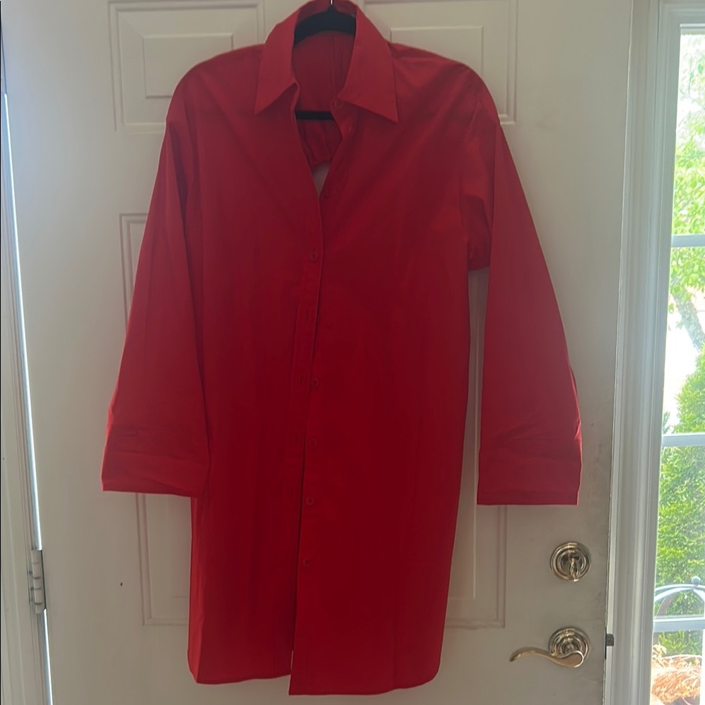 Proenza schouler red shirt dress